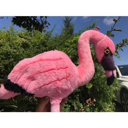 Cute Flamingo Pink Bird Simulation Lifelike Animal Plush Toy Soft Stuffed Animal Doll Children Boy Girl Christmas Gift