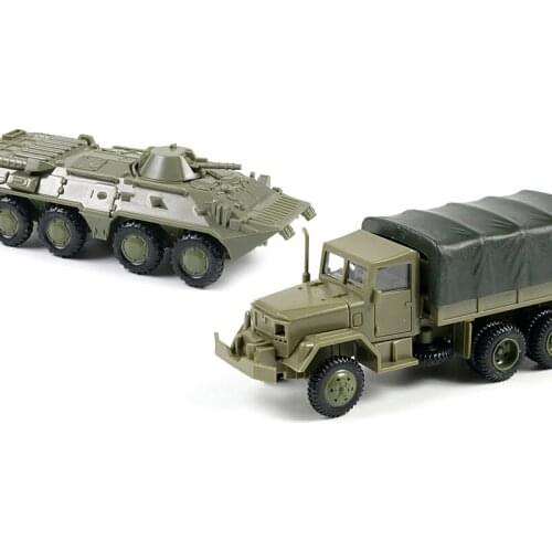 1:72 M35 Truck Soviet BTR 80 Wheeled Armored Vehicle Rubber-free Assembly Model