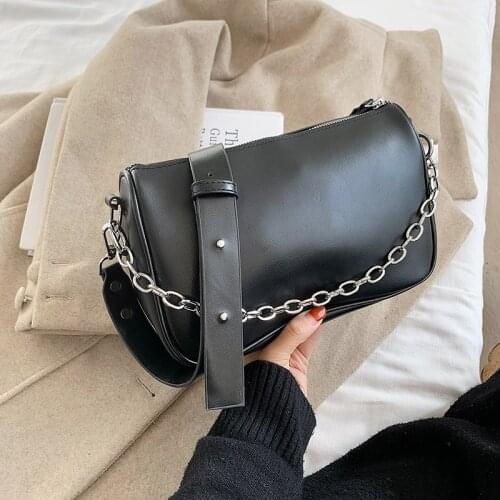 Fashion New PU Leather Small Crossbody Bags 2021 Quality Ladies Branded Chain Handbags and Purses Female Shoulder Messenger Bag