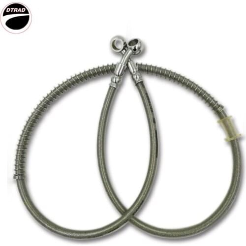 Motorcycle Dirt Bike Braided Steel Hydraulic Reinforce Brake line Clutch Oil Hose Tube 390mm To 850mm Universal Free Shipping