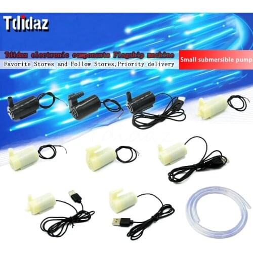 DC 3V small water pump Horizontal small submersible pump DC3W fountain Vertical mini micro 4.5V 5V 6V available