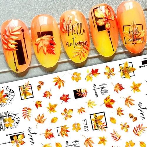 New Arrival 12.3*7.6CM 3D Nail Sticker Flower Leaf Series Designs Nail Art Decorations Foil Manicure Stickers for Nails Supplies