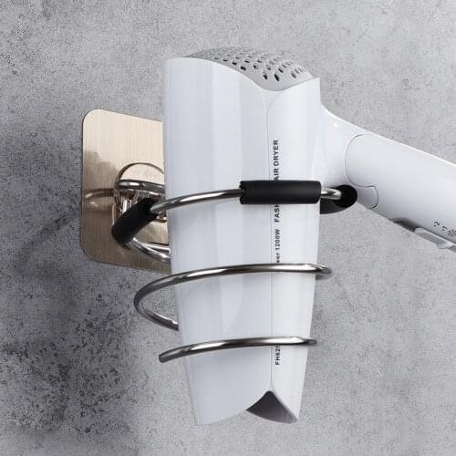 New Hair Dryer Holder Rack Barber Salon Styling Storage Straighteners Organizer Hairdryer Stainless Steel Stand Bracket