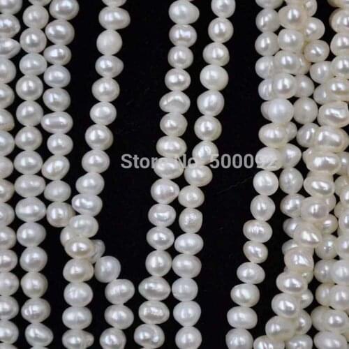 Wholesale 10 strands 4mm fresh water pearl loose beads strings