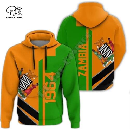 PLstar Cosmos Newest Africa Zambia Country Flag Tribe Culture Tattoo Pullover 3DPrint Men/Women Harajuku Autumn Funny Hoodies A4