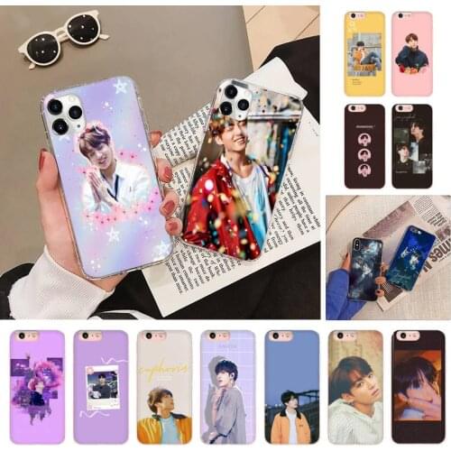 Clear Shockproof phone case for iPhone 12 Pro Max X XS MAX 6s 78 Plus Jungkook idol art Cover Bumper for SE 2020