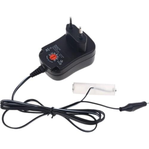 Adjustable Voltage DC 3V 4.5V 6V 9V 12V AA or AAA Battery Eliminator EU Power Supply Adapter Replace 2 to 8pcs Battery for