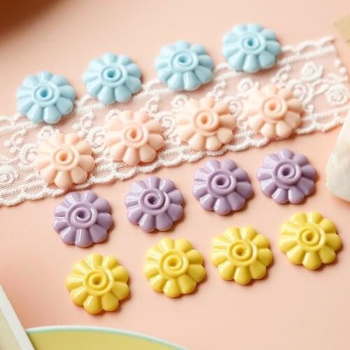 Sunflower cute earrings resin patch hand-painted fun hairpin paste material DIY jewelry accessories