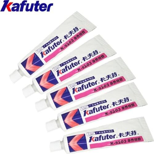 5PCS New Kafuter 80g K-5203 CPU Heatsink Thermal Conductive Silicon Grease Paste Glue Adhesive LED Light Silicon Rubber Gel