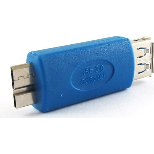 1pc Blue USB 3.0 Type A Female to 3.0 Micro B Male OTG Converter Adapter