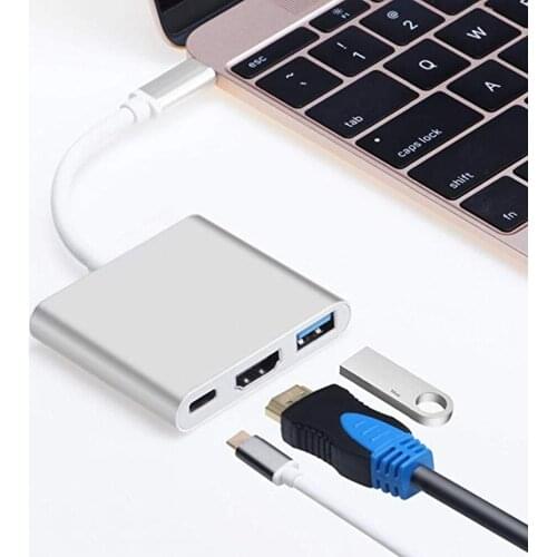 USB Type C To HDMI USB 3.0 Charging Adapter Converter USB-C 3.1 Hub Adapter for MacBook Pro Pixel Huawei Mate10 Samsung S8+ Plus