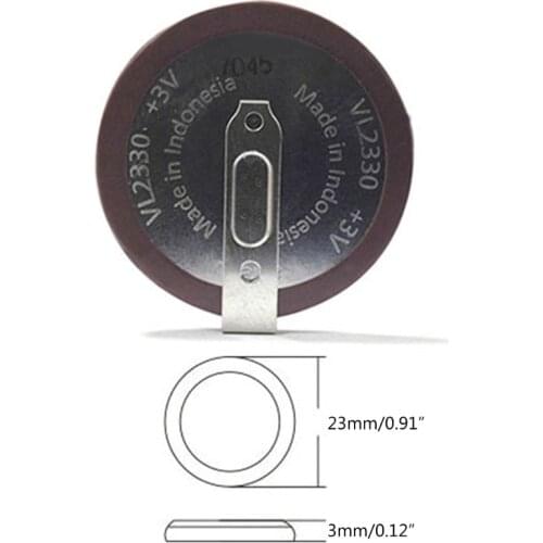 VL2330 Rechargeable Lithium Battery Coin Cell for Car Key Button For PANASONIC M2ED