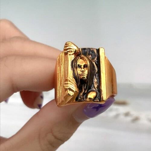 Halloween Jewelry Creative Horror Knock Rings Sculpting Women Terrifying Geometric Ornaments For Men Gothic Punk Rock Party