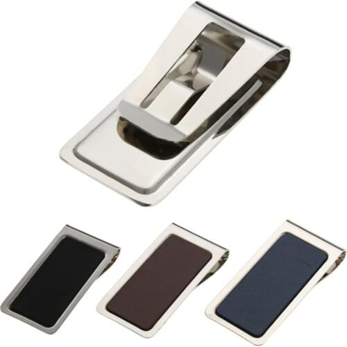 Metal Stainless Steel Money Clips Folder Stripe Print Silver Cash Clamp Holder Wallet Slim Card ID Money Clips Men Women