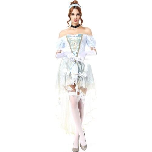 Adult Cosplay Halloween Costumes For Women Sexy French Queen Costume Cosplay Party Formal Dress