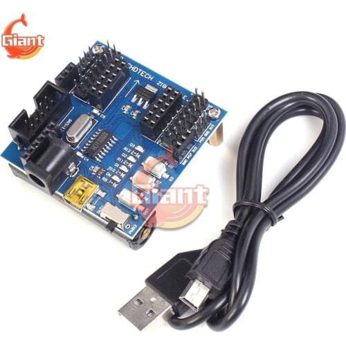 ZigBee CC2530 Sensor 12-bit 8 Channel Baseboard Funktions Modul Node Backplane Expansion Board USB Port 24MHz 256KB RF4CE 64-KB