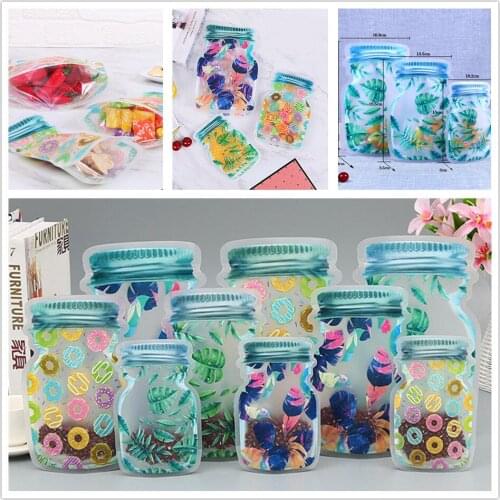 1pc Reusable Seal Food Saver Storage Bags Organizer Food Storage Bag Portable Nuts Candy Cookies Snack Ziplock Bags Organizer