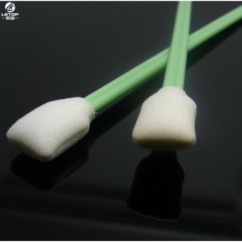 13cm green white cleaning swabs(100pcs/bag)