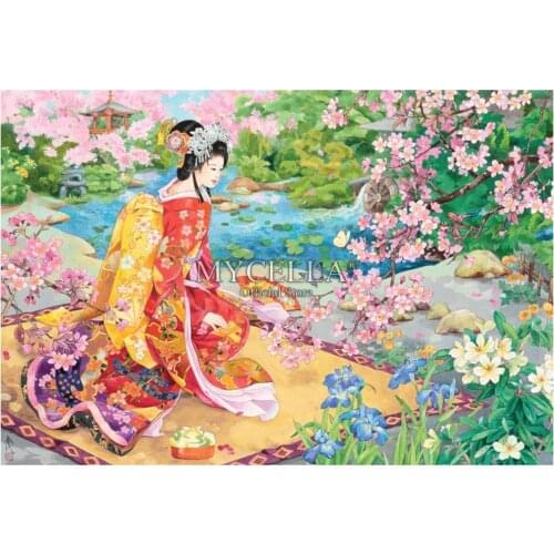 5D DIY Diamond Painting Beautiful girl under cherry blossom diamond embroidery full Diamond mosaic drills Crafts Christmas Gift