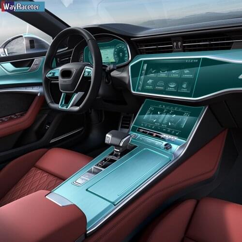 Car Interior Central Navigation Screen Dashboard Gear TPU Sticker Protective Film For Audi A7 S7 C8 4K 2019 2020 Accessories