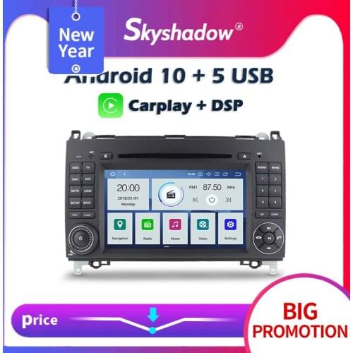 Carplay DSP PX6 IPS Android 10 4G + 64G Car DVD Player Radio GPS Bluetooth wifi For Benz W169 W245 Viano/Vito Sprinter W209 W906
