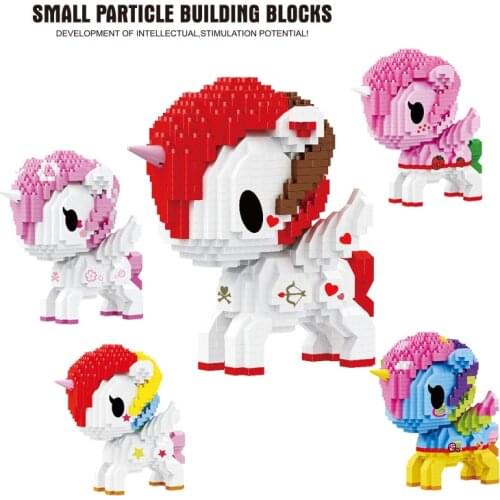 BALODY tokidoki co-branded Diamond Block Cute Building Blocks Toys 800+pcs Bricks Educational Action Figures Toys For Children