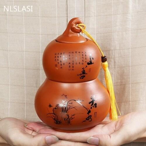 Chinese Purple Clay tea jar tea tin containers Portable travel Tea Boxes Sealed caddy coffee canister Spice Candy storage tank