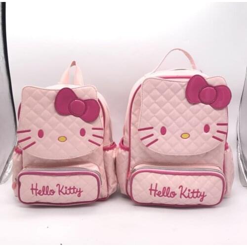 5-12 years old girls hello Kitty cute PU shiny school bag kindergarten girls cartoon backpack children waterproof backpack