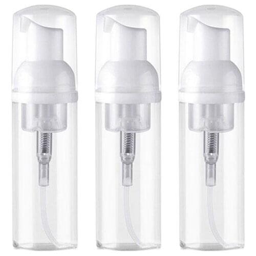 Bulksale PET Transparent Empty 60ml Foaming Bottle Dispenser with White Foam Pump 40pcs/lot