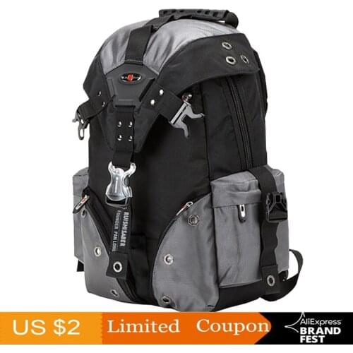 DUPANQ 17" Laptop Backpack Waterproof USB Charge Port Swiss-style Multifunctional Rucksack Schoolbag Hiking Travel bag