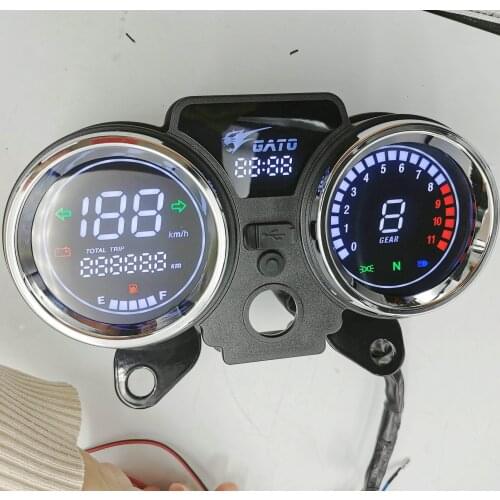 HJ125 ELECTRIC Mountain Bike SCOOTER CM Motorcycle Digital Electronic LCD Meter Assembly With USB Clock AND KEY HOLE