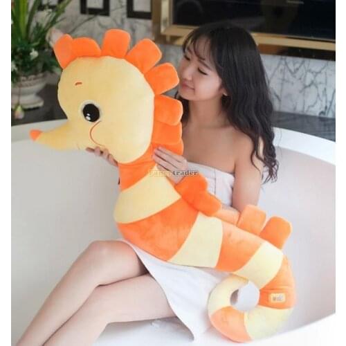 Fancytrader 39'' / 100cm Big Colorful Stuffed Lovely Plush Sea Horse Toy, 2 Colors Available! Nice Gift, Free Shipping FT50296