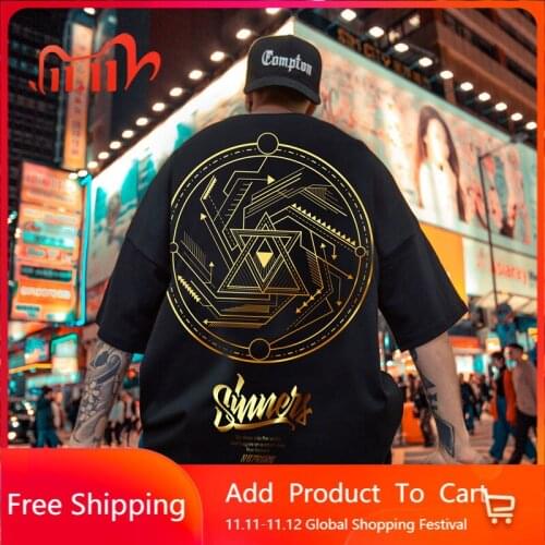 Summer T-short Fashion Brand Half-sleeved Male Hip-hop 5XL 6XL Mens Short-sleeved T-shirt National Tide Bronzing 45kg-150kg Top