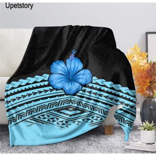 Upetstory Hawaiian Hibiscus Printed Lightweight Thin Bed Blanket Throws for Kids Adults Summer Throws Blanket Covers Flatsheet