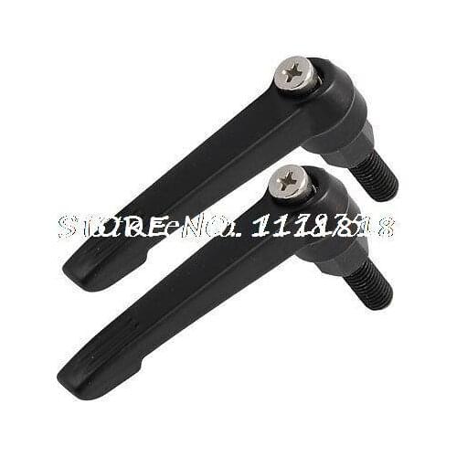M8 20mm Length Metal Fixing Lever Adjustable Handles x 2