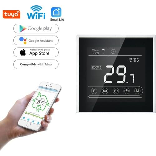 MK-70GB-BW WiFi Thermostat 95~240V Temperature Controller Electric Floor Heating with Alexa Google Home