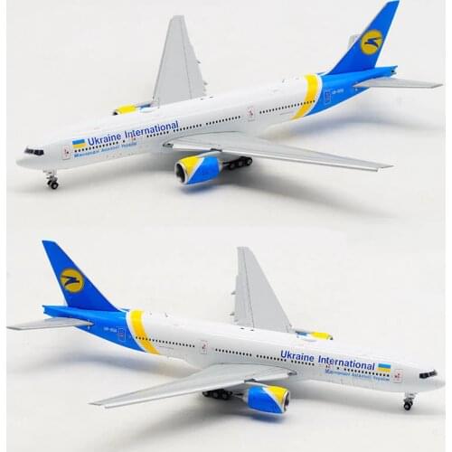 16cm 1/400 Boeing 777 Ukraine international airlines aircraft With base&wheels diecast alloy airplane landing gear plane model