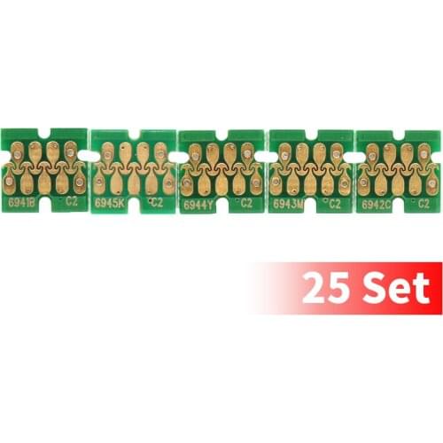 Upgraded T6941 Cartridge Chip 5pcs T6941-T6945 Cartridge One Time Chip For Epson T3000 T5000 T7000 T7270 T5270 Printer