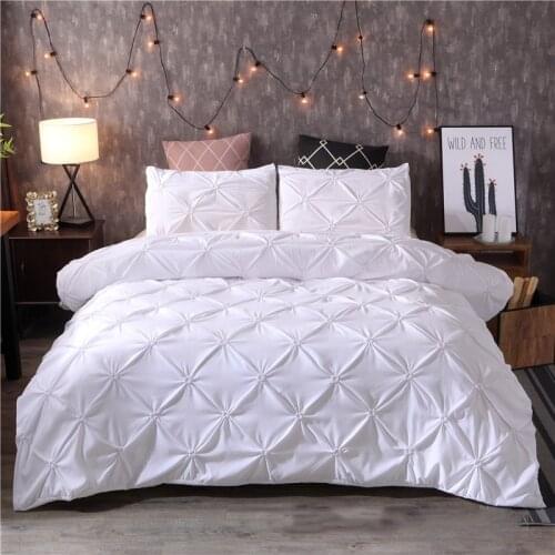 Fashionable And Simple Pure Color Bedding Set Luxury Duvet Cover Bed Cover Large Double Bed Without Bed Linen Two Or Three Sets