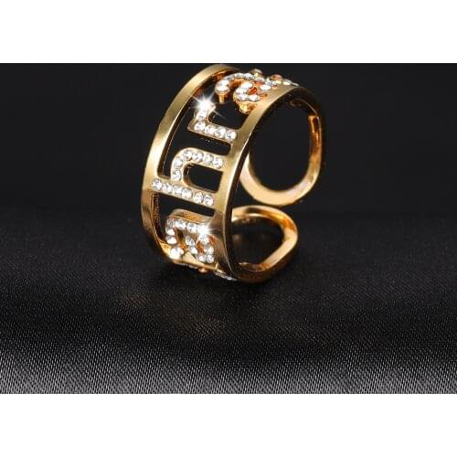 MYDIY Custom Name Rings Hip Hop Fashion Men Ring Copper Gold Silver Color Iced Out Bling Pave Cubic Zirconia Geometry Rings