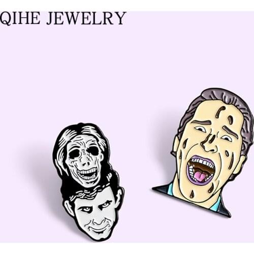 Psycho Killer Enamel Pins Norman Classic Movie Alfred Hitchcock Lovers Fans Brooches Horror Film Badges Jewelry Pin Wholesale