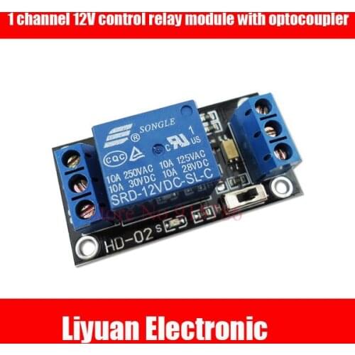 5pcs 12V relay module / 1 way control relay with optocoupler support high and low triggering