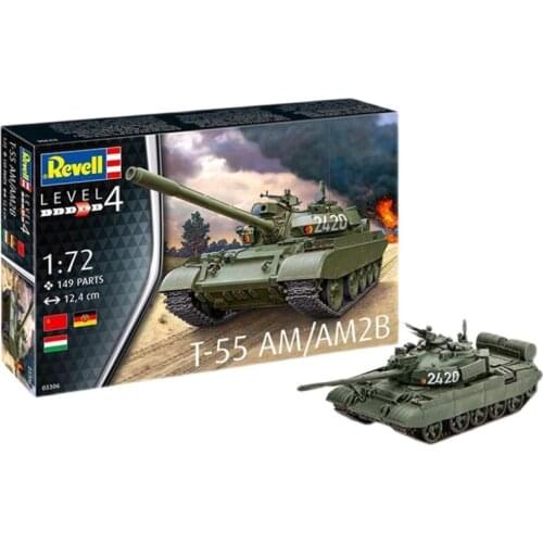 Assembly Model 1/72 Russian T-55 AM/AM2B Tank Model 03306