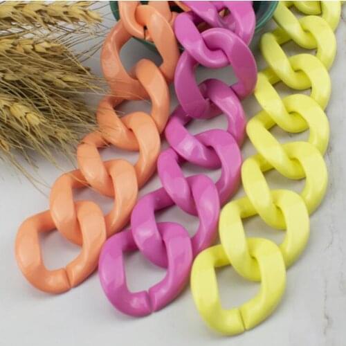 Detachable Resin Women Bag Strap Or Neck Chain easy matching Belt Chic Solid Color For Mini Bags Silver Gold Lock For Choice