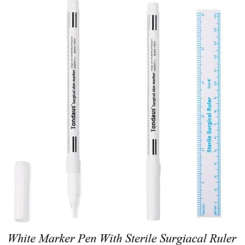 Tattoo Eyebrow White Marker Pen Surgical Ultrafine Tip Markers Stencil Skin Skribes Element Tattoo Supply