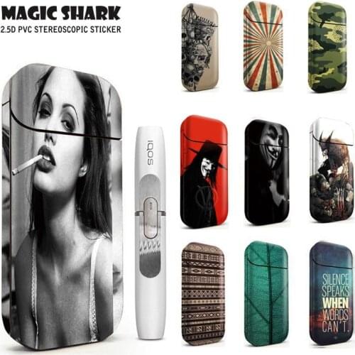 Magic Shark 2021 New Tribal Skull Print Sexy Women Case Cover for IQOS 2.4 Plus 2.4p Flim Sticker for IQOS 2.4 Plus