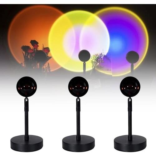 Sunset Projection Lamp,Floor Stand Night Light Projector,180 Degree Rotated Rainbow Projection Led Light,for Living Room Bedroom
