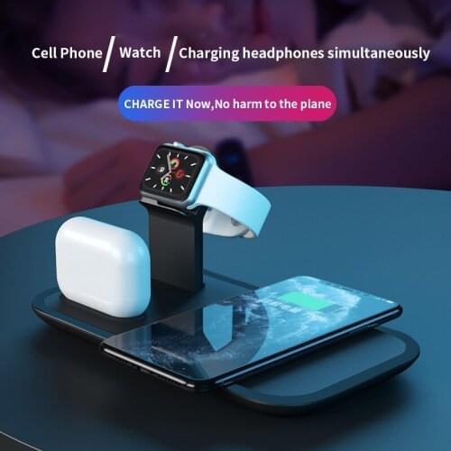 10W Fast Wireless Charging Dock 5 in 1 Multifuntional Wireless Charger for Apple Watch Airpods Airpods Pro iPhones Series