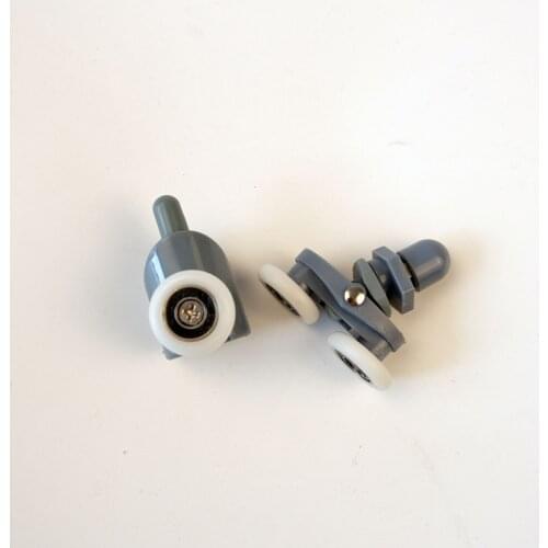 2pcs yj-11 gray double wheel pulley, next steering wheel, shower pulley, shower accessories, nylon pulley