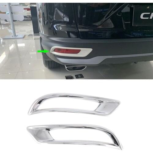 2020 New Body Kits ABS Chrome Silver Color Rear Fog Light Fog Lamp Cover Model Car Accessories ABS For Honda C-RV 2021